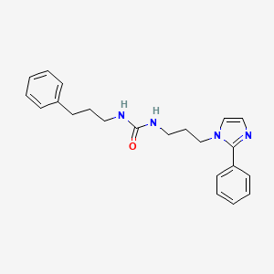 molecular formula C22H26N4O B3239719 1-(3-(2-phenyl-1H-imidazol-1-yl)propyl)-3-(3-phenylpropyl)urea CAS No. 1421509-02-5