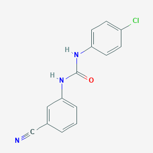 molecular formula C14H10ClN3O B323973 1-(4-Chlorophenyl)-3-(3-cyanophenyl)urea 