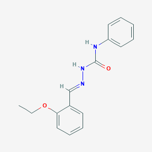 molecular formula C16H17N3O2 B323974 2-ethoxybenzaldehyde N-phenylsemicarbazone 
