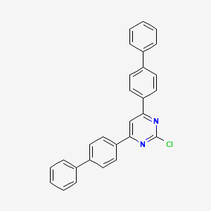 molecular formula C28H19ClN2 B3239769 4,6-Di([1,1'-biphenyl]-4-yl)-2-chloropyrimidine CAS No. 1421599-29-2