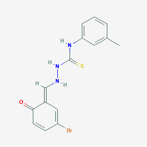 molecular formula C15H14BrN3OS B323977 1-[[(E)-(3-bromo-6-oxocyclohexa-2,4-dien-1-ylidene)methyl]amino]-3-(3-methylphenyl)thiourea 