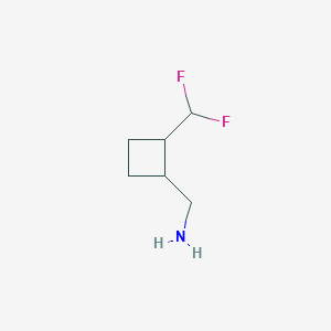 molecular formula C6H11F2N B3239774 [2-(Difluoromethyl)cyclobutyl]methanamine CAS No. 1421601-76-4