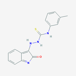 molecular formula C16H14N4OS B323980 1-(3-methylphenyl)-3-[(2-oxoindol-3-yl)amino]thiourea 