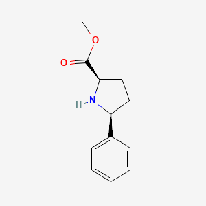 molecular formula C12H15NO2 B3239805 Methyl (2r,5s)-5-phenylpyrrolidine-2-carboxylate CAS No. 1421868-51-0