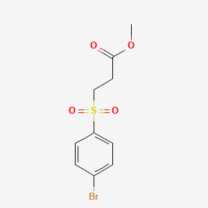 molecular formula C10H11BrO4S B3239814 Methyl 3-(4-bromobenzenesulfonyl)propanoate CAS No. 14223-24-6