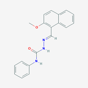 molecular formula C19H17N3O2 B323982 2-methoxy-1-naphthaldehyde N-phenylsemicarbazone 