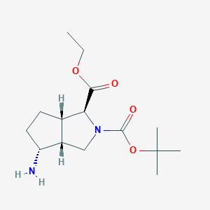 (1S,3aR,4R,6aS)-2-tert-butyl 1-ethyl 4-aminohexahydrocyclopenta[c]pyrrole-1,2(1H)-dicarboxylate