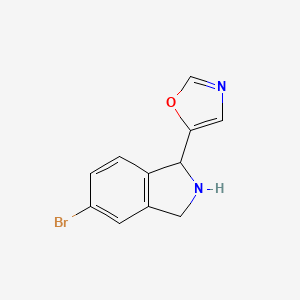 molecular formula C11H9BrN2O B3239833 5-(5-Bromoisoindolin-1-yl)oxazole CAS No. 1422344-23-7
