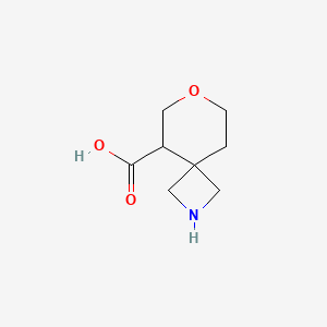 molecular formula C8H13NO3 B3239834 7-Oxa-2-azaspiro[3.5]nonane-5-carboxylic acid CAS No. 1422344-26-0