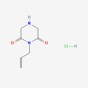 molecular formula C7H11ClN2O2 B3239846 1-Allylpiperazine-2,6-dione hydrochloride CAS No. 1422344-38-4