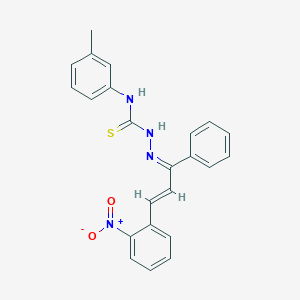 molecular formula C23H20N4O2S B323987 N~1~-(3-methylphenyl)-2-[(Z,2E)-3-(2-nitrophenyl)-1-phenyl-2-propenylidene]-1-hydrazinecarbothioamide 