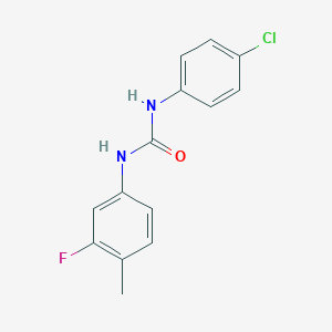 molecular formula C14H12ClFN2O B323988 1-(4-Chlorophenyl)-3-(3-fluoro-4-methylphenyl)urea 