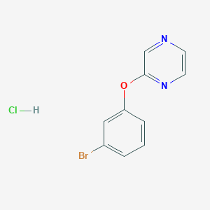 molecular formula C10H8BrClN2O B3239882 2-(3-Bromophenoxy)pyrazine hydrochloride CAS No. 1423027-71-7