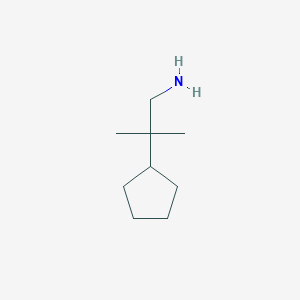 molecular formula C9H19N B3239886 2-Cyclopentyl-2-methylpropan-1-amine CAS No. 1423028-24-3