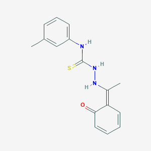 1-(3-methylphenyl)-3-[[(1Z)-1-(6-oxocyclohexa-2,4-dien-1-ylidene)ethyl]amino]thiourea