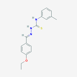 molecular formula C17H19N3OS B323990 4-ethoxybenzaldehyde N-(3-methylphenyl)thiosemicarbazone CAS No. 303759-10-6