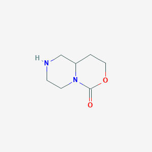 molecular formula C7H12N2O2 B3239917 Hexahydropyrazino[1,2-c][1,3]oxazin-6(2H)-one CAS No. 1423117-10-5
