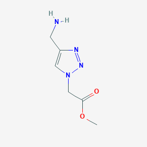 molecular formula C6H10N4O2 B3239922 Methyl 2-[4-(aminomethyl)-1H-1,2,3-triazol-1-yl]acetate CAS No. 1423117-28-5