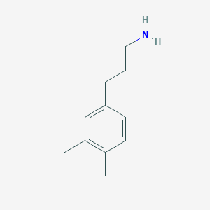 molecular formula C11H17N B3239945 3-(3,4-Dimethylphenyl)propylamine CAS No. 142332-70-5