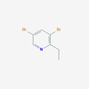 molecular formula C7H7Br2N B3239946 3,5-Dibromo-2-ethylpyridine CAS No. 142337-93-7