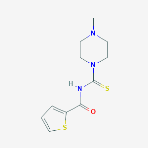 molecular formula C11H15N3OS2 B323995 N-[(4-methyl-1-piperazinyl)carbothioyl]-2-thiophenecarboxamide 