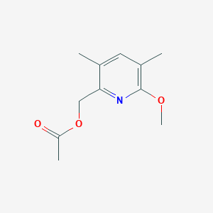 molecular formula C11H15NO3 B3239972 2-Pyridinemethanol, 6-methoxy-3,5-dimethyl-, acetate CAS No. 1424857-86-2