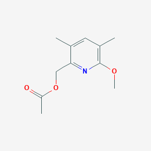 molecular formula C11H15NO3 B3239972 (6-methoxy-3,5-dimethylpyridin-2-yl)methyl acetate CAS No. 1424857-86-2