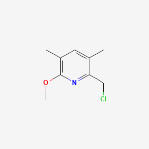 molecular formula C9H12ClNO B3239979 Pyridine, 2-(chloromethyl)-6-methoxy-3,5-dimethyl- CAS No. 1424857-95-3