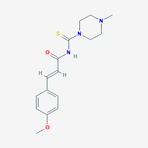 molecular formula C16H21N3O2S B323998 3-(4-methoxyphenyl)-N-[(4-methyl-1-piperazinyl)carbothioyl]acrylamide 