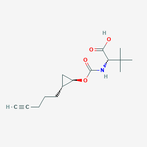 molecular formula C15H23NO4 B3239986 (S)-3,3-diMethyl-2-((1r,2r)-2-pent-4-ynyl-CyclopropoxycarbonylaMino)-butyricacid CAS No. 1425038-19-2