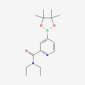 molecular formula C16H25BN2O3 B3239990 N,N-Diethyl-4-(4,4,5,5-tetramethyl-1,3,2-dioxaborolan-2-YL)picolinamide CAS No. 1425334-52-6