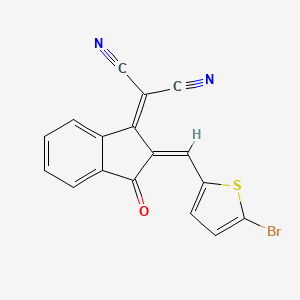 2-(2-((5-bromothiophen-2-yl)methylene)-3-oxo-2,3-dihydro-1H-inden-1-ylidene)malononitrile