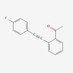 molecular formula C16H11FO B3240008 1-(2-((4-Fluorophenyl)ethynyl)phenyl)ethanone CAS No. 1426258-82-3