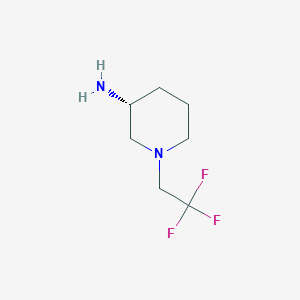 molecular formula C7H13F3N2 B3240027 R 1-(2,2,2-Trifluoro-ethyl)-piperidin-3-ylamine CAS No. 1426523-56-9