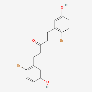 molecular formula C17H16Br2O3 B3240040 1,5-Bis(2-bromo-5-hydroxyphenyl)pentan-3-one CAS No. 1427054-10-1