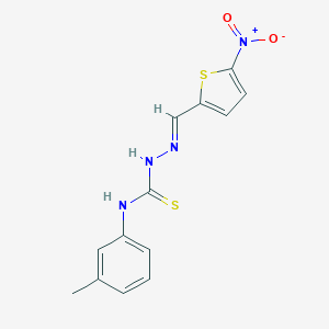 molecular formula C13H12N4O2S2 B324006 1-(3-methylphenyl)-3-[(E)-(5-nitrothiophen-2-yl)methylideneamino]thiourea CAS No. 5280-20-6
