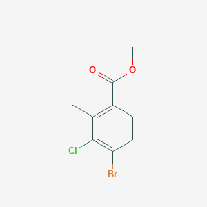 molecular formula C9H8BrClO2 B3240070 Methyl 4-bromo-3-chloro-2-methylbenzoate CAS No. 1427360-08-4