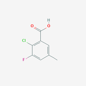 molecular formula C8H6ClFO2 B3240081 2-氯-3-氟-5-甲基苯甲酸 CAS No. 1427373-69-0