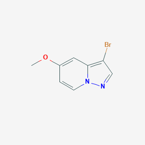 molecular formula C8H7BrN2O B3240111 3-Bromo-5-methoxypyrazolo[1,5-A]pyridine CAS No. 1427501-56-1