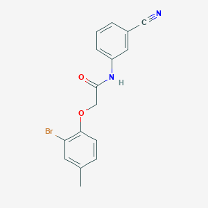 molecular formula C16H13BrN2O2 B324012 2-(2-bromo-4-methylphenoxy)-N-(3-cyanophenyl)acetamide 