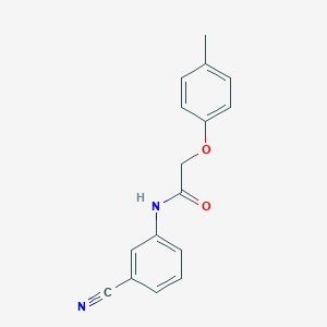 molecular formula C16H14N2O2 B324013 N-(3-cyanophenyl)-2-(4-methylphenoxy)acetamide 