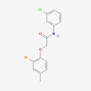 molecular formula C15H13BrClNO2 B324014 2-(2-bromo-4-methylphenoxy)-N-(3-chlorophenyl)acetamide 