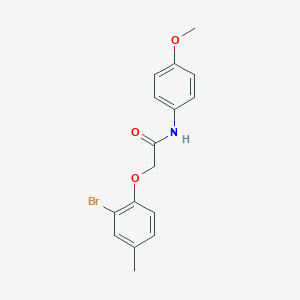 molecular formula C16H16BrNO3 B324015 2-(2-bromo-4-methylphenoxy)-N-(4-methoxyphenyl)acetamide 