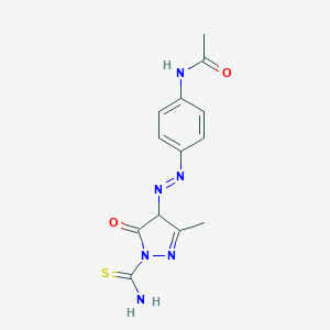 molecular formula C13H14N6O2S B324019 N-[4-(3-Methyl-5-oxo-1-thiocarbamoyl-4,5-dihydro-1H-pyrazol-4-ylazo)-phenyl]-acetamide 