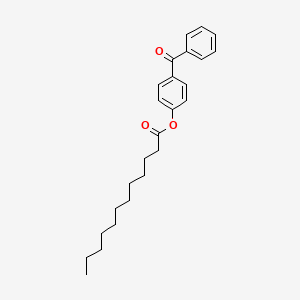 molecular formula C25H32O3 B3240221 Dodecanoic acid, 4-benzoylphenyl ester CAS No. 142857-24-7