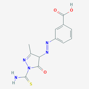 molecular formula C12H11N5O3S B324024 3-{[1-(aminocarbothioyl)-3-methyl-5-oxo-4,5-dihydro-1H-pyrazol-4-yl]diazenyl}benzoic acid 