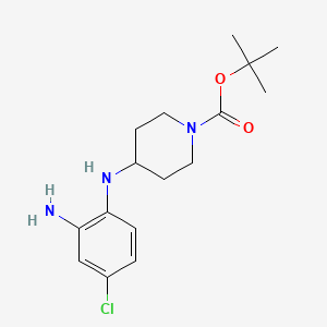 molecular formula C16H24ClN3O2 B3240242 tert-Butyl 4-((2-amino-4-chlorophenyl)amino)piperidine-1-carboxylate CAS No. 1429415-80-4