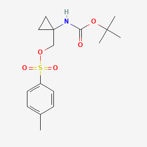 molecular formula C16H23NO5S B3240244 tert-Butyl N-[1-({[(4-methylbenzene)sulfonyl]oxy}methyl)cyclopropyl]carbamate CAS No. 1429913-33-6