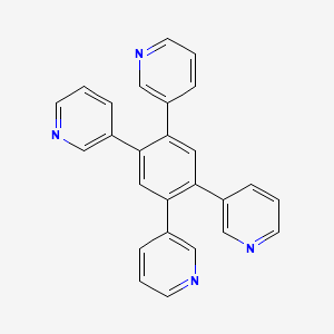 molecular formula C26H18N4 B3240248 1,2,4,5-Tetra(pyridin-3-yl)benzene CAS No. 1430117-49-9