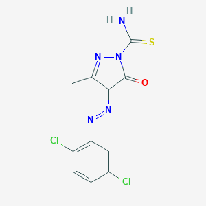 molecular formula C11H9Cl2N5OS B324026 4-[(2,5-dichlorophenyl)diazenyl]-3-methyl-5-oxo-4,5-dihydro-1H-pyrazole-1-carbothioamide 